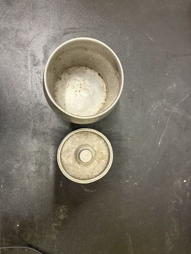 Vintage Hammered Aluminium Lidded Canister