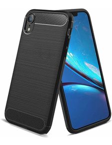 Shockproof Case For Apple iPhone XR Carbon Fibre Effect Back Cover