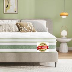 Small Double Mattress 4FT, 10 Inch Gel Memory Foam Pocket Sprung Hybrid Mattress, 7-Zone