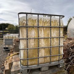 Two 1000 litre IBC water tanks