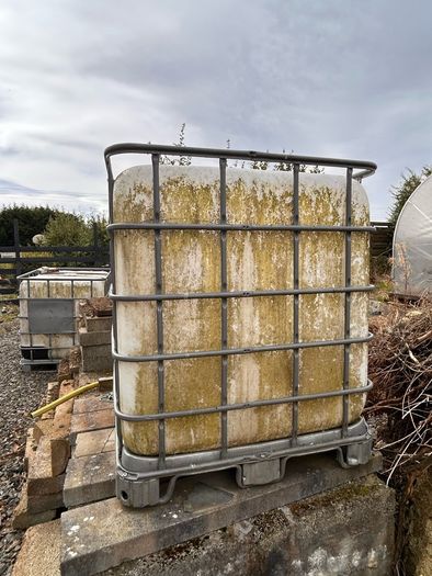 Two 1000 litre IBC water tanks