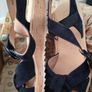 Paul Green Navy Suede Bow Sandals - EU 38.5 (UK 5.5 / US 8) - New with Box Image 3