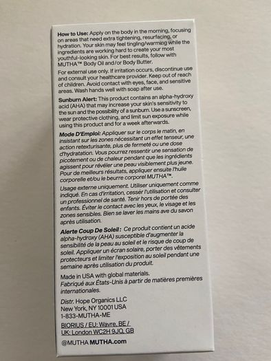 Mutha body contour serum 100 ml