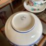 Vintage French Quimper Faience Traditional Scalloped Salad Bowl Image 5