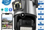 27333 8MP PTZ WiFi Camera with Dual Screen Color Night Vision Outdoor 4MP Security IP Camera