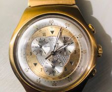 Vintage swatch watch irony four jewels chronograph