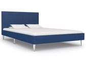 Bed Frame Blue Fabric 120x190 cm