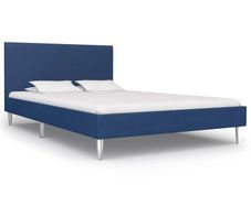 Bed Frame Blue Fabric 120x190 cm