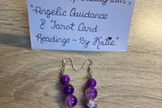 Handmade Glass Purple Earrings