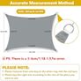 Sun Shade Sail, 2x3m Rectangle Sunscreen Awning Canopy, Waterproof Shade Sail, 95% UV Block with Free Rope Image 5