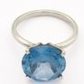 925 Silver & Blue Topaz Ring Image 3