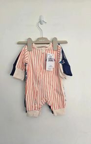 Newborn(First Size), With Tags Next 2 Way Zip Up Summer Sleepsuits.  3 Included.  (L)