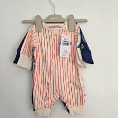 Newborn(First Size), With Tags Next 2 Way Zip Up Summer Sleepsuits.  3 Included.  (L)