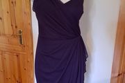 Size 10 Petite Purple One Shoulder Occasion Dress