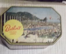 a vintage biscuite tin from butlins holiday camps