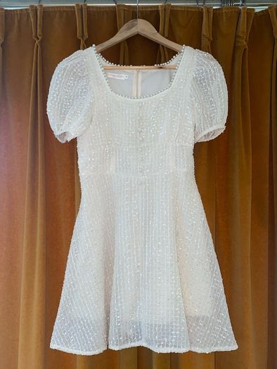 Ivory Princess Sleeve Mini Dress