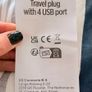 travel plug with 4 usb port Image 7