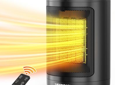 New Portable Electric Space Heater Port able Fan Heater with Remote Control, Tip Over & Overheat Protection, Low Energy, Timer, Fast Heating