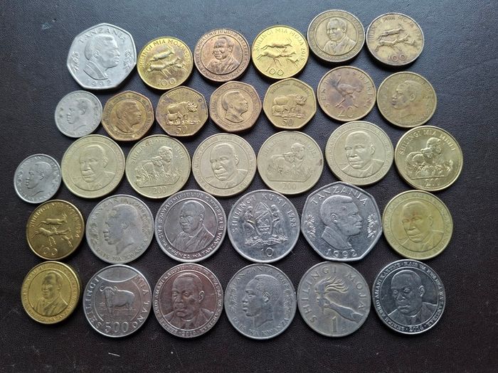 A Lot of 265 grams coins from Tanzania (1966-2019)
