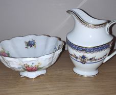 Vintage Royal Doulton Milk Jug & Queen's Sugar Bowl