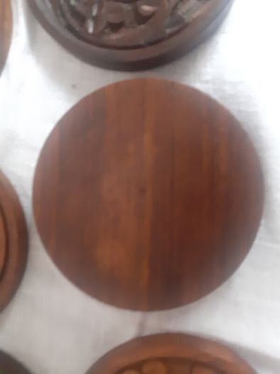 Wooden 8pce Coaster Set.