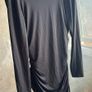 Black Long Sleeve Low Neck Dress Image 2