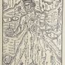 SECOND AND FINAL PRICE DROP! Beautiful fifty year old Czech lithographic offset reprint on quality paper of a sixteenth century map depicting Europe as Queen Margaret of Spain. Reproduced from A Map of Europe by Bohemian cartographer Daniel Adam. Rare! Image 2