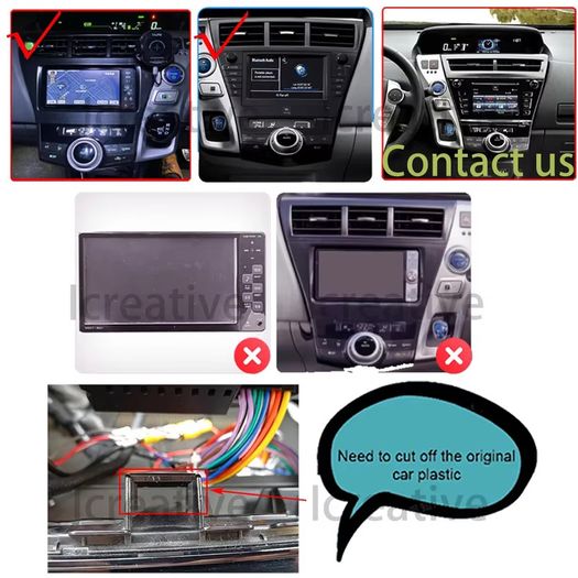 10.0 Android DSP Car Radio Multimedia Player For Toyota Prius V Plus Alpha 2012-2015 Video Navigation GPS WIFI