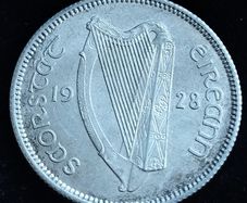 Ireland - 1928 - Shilling - Silver - Bull - KM.6 - [2714]