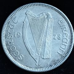 Ireland - 1928 - Shilling - Silver - Bull - KM.6 - [2714]