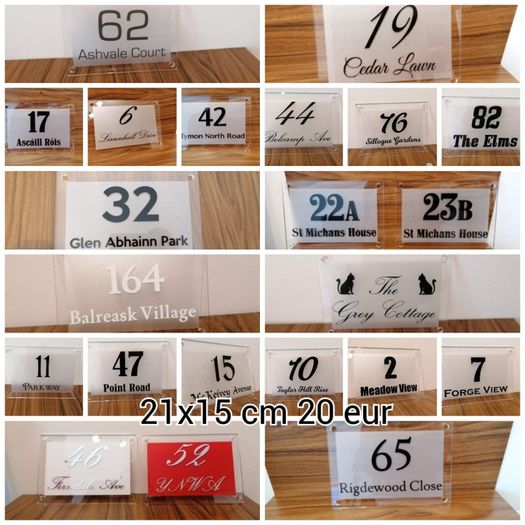 house number/ name signs