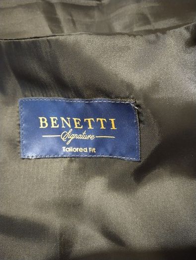 Benetti 3 Piece Tailored Navy Blue Suit