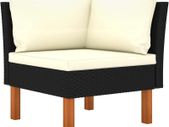 Outdoor Corner Sofa Seat  PE Rattan & Steel Frame with Cushions | Modern Garden Furniture