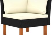 Outdoor Corner Sofa Seat  PE Rattan &amp; Steel Frame with Cushions | Modern Garden Furniture