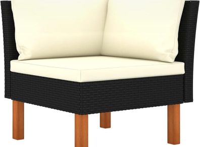 Outdoor Corner Sofa Seat  PE Rattan & Steel Frame with Cushions | Modern Garden Furniture