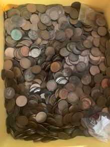Great Britain 1d Penny Coins 1 kg Euro 20 1800-1968