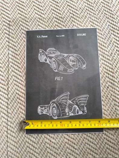 Batmobile picture unframed