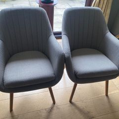 Beige arm chairs