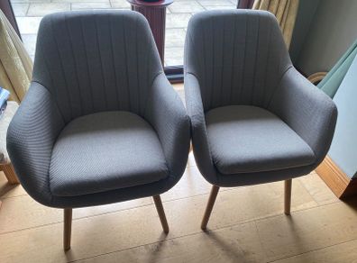 Beige arm chairs