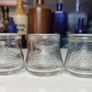 236 - Set of 3 1950s Vintage Clear Glass Embossed Letters Science Medicine Pills Chemicals Collectible Decorative Jars Image 2
