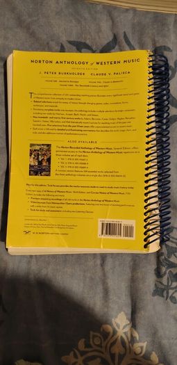 Norton Anthology of Western Music Volumes 2 & 3, 7th edition