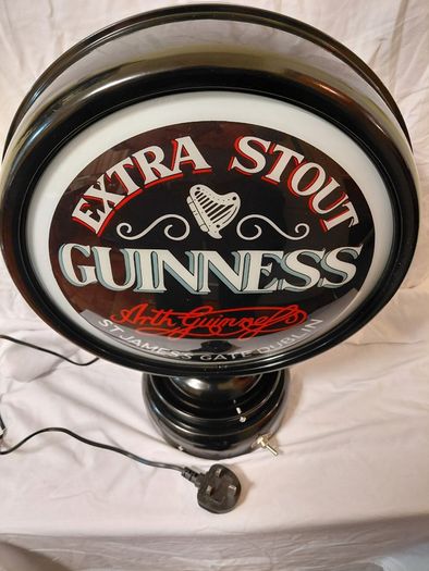 New Double Sided Rotating Guinness Bar Advert Light