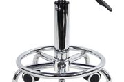 NEW SALE | Round Rolling Stool with Foot Rest PU Leather Height Adjustment Modern Industrial Metal Style Swivel Spa Salon Tattoo Work Massage Stools Small