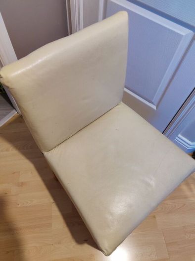Natural White Leather Chair 80cm