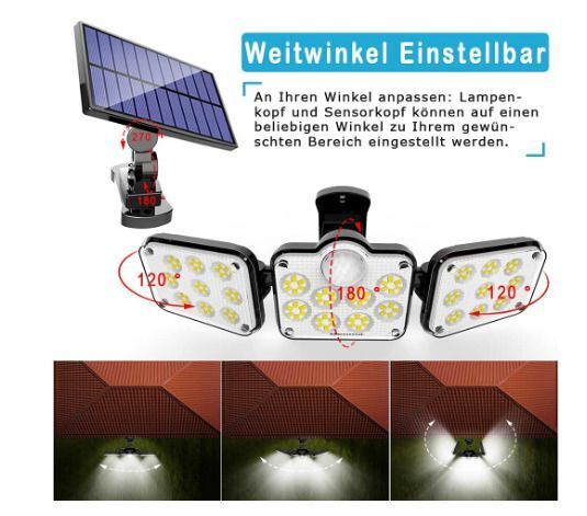 LED Solar Security Lights Motion Sensor