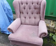 Wingback armchair.
