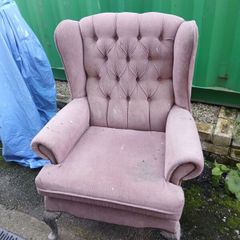 Wingback armchair.