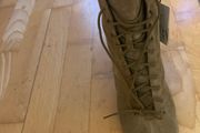 Zara khaki/sand suede boots