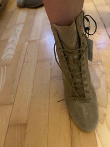 Zara khaki/sand suede boots