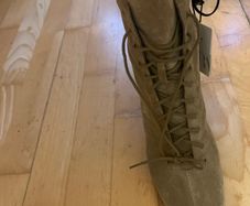 Zara khaki/sand suede boots